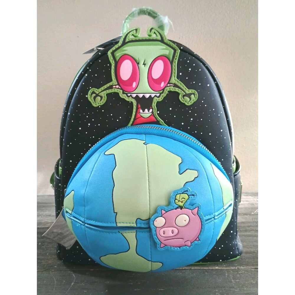 Loungefly Invader Zim Gir Pig Glow In The Dark Hard Tag Mini Backpack New